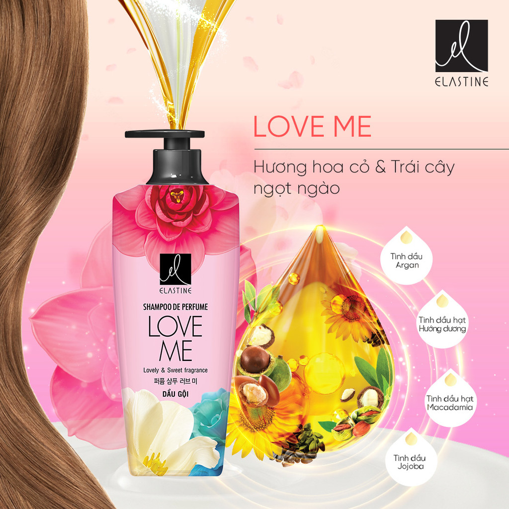 Mô tả Dầu gội Elastine De Perfume hương nước hoa 600ml - 6