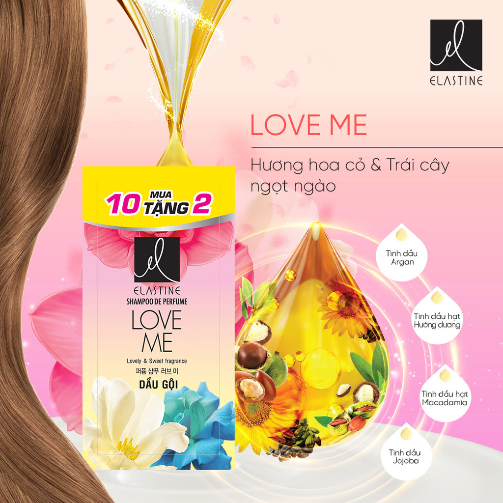 Mô tả Dầu gội Elastine De Perfume hương nước hoa 600ml - 11