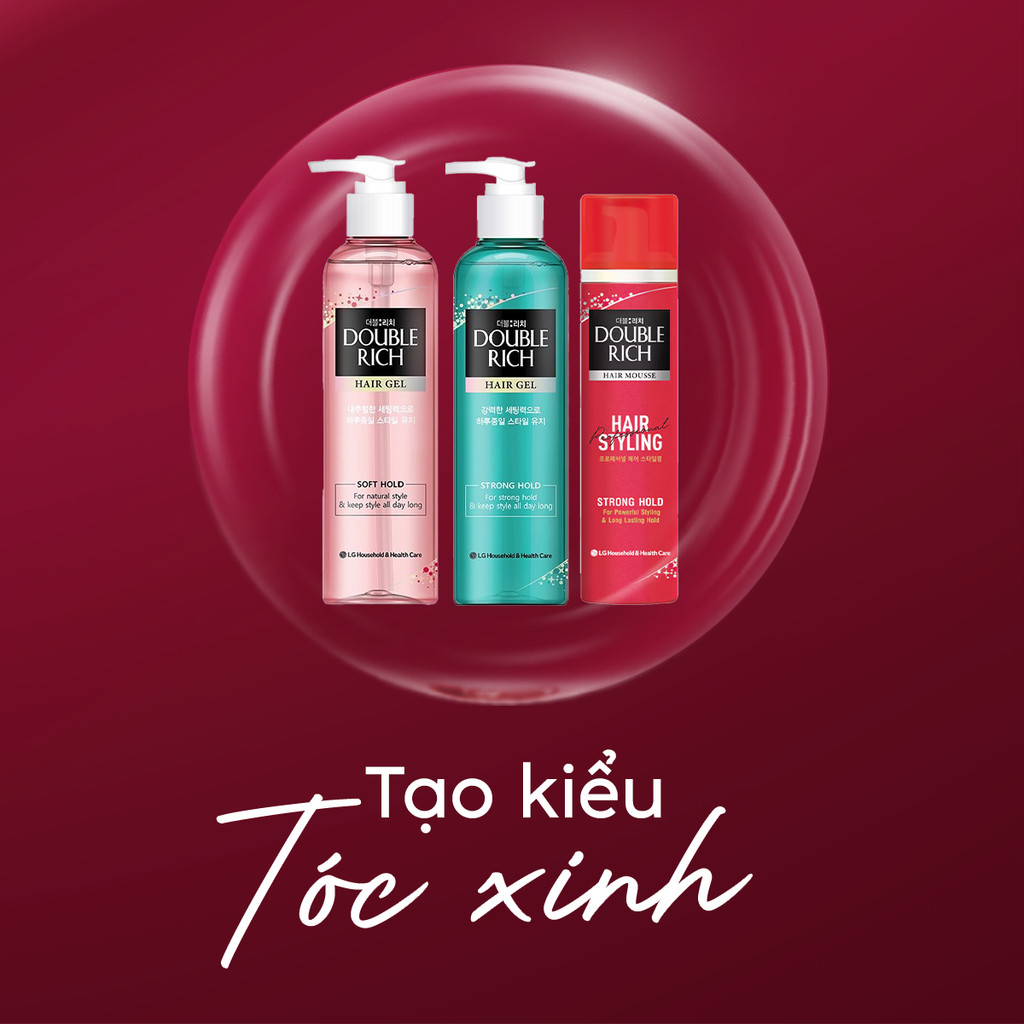 Mô tả Combo 2 Gel tạo kiểu tóc Double Rich Giữ nếp uốn tóc - 1