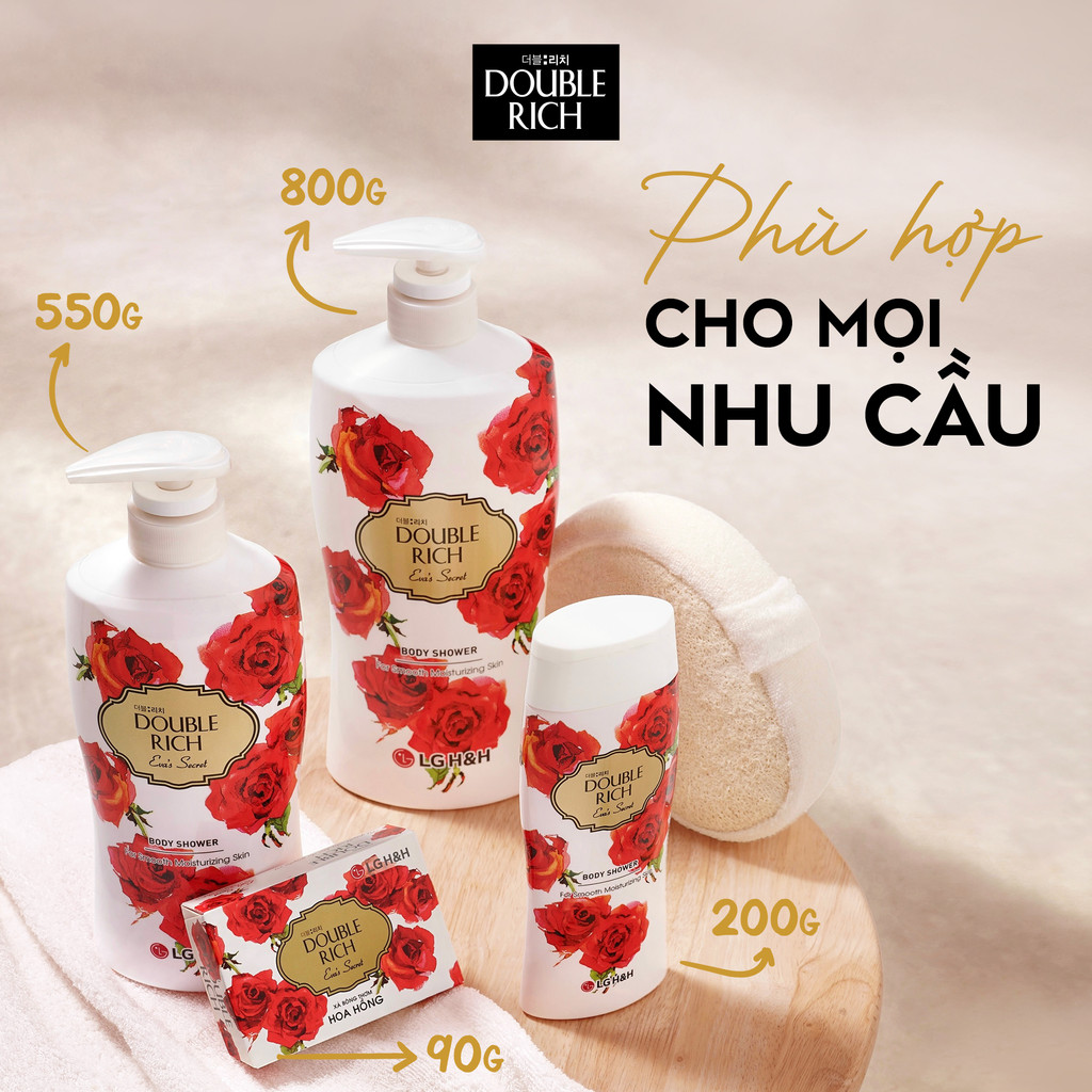 Mô tả Sữa tắm Double Rich Hương hoa chiết xuất từ thiên nhiên 800ml - 5