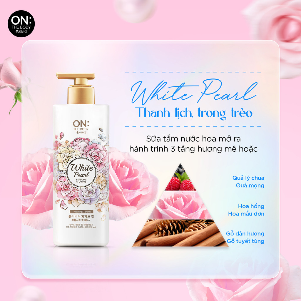 Mô tả Sữa tắm hương nước hoa The Body Perfume White Pearl bột ngọc trai 1000gr - 3