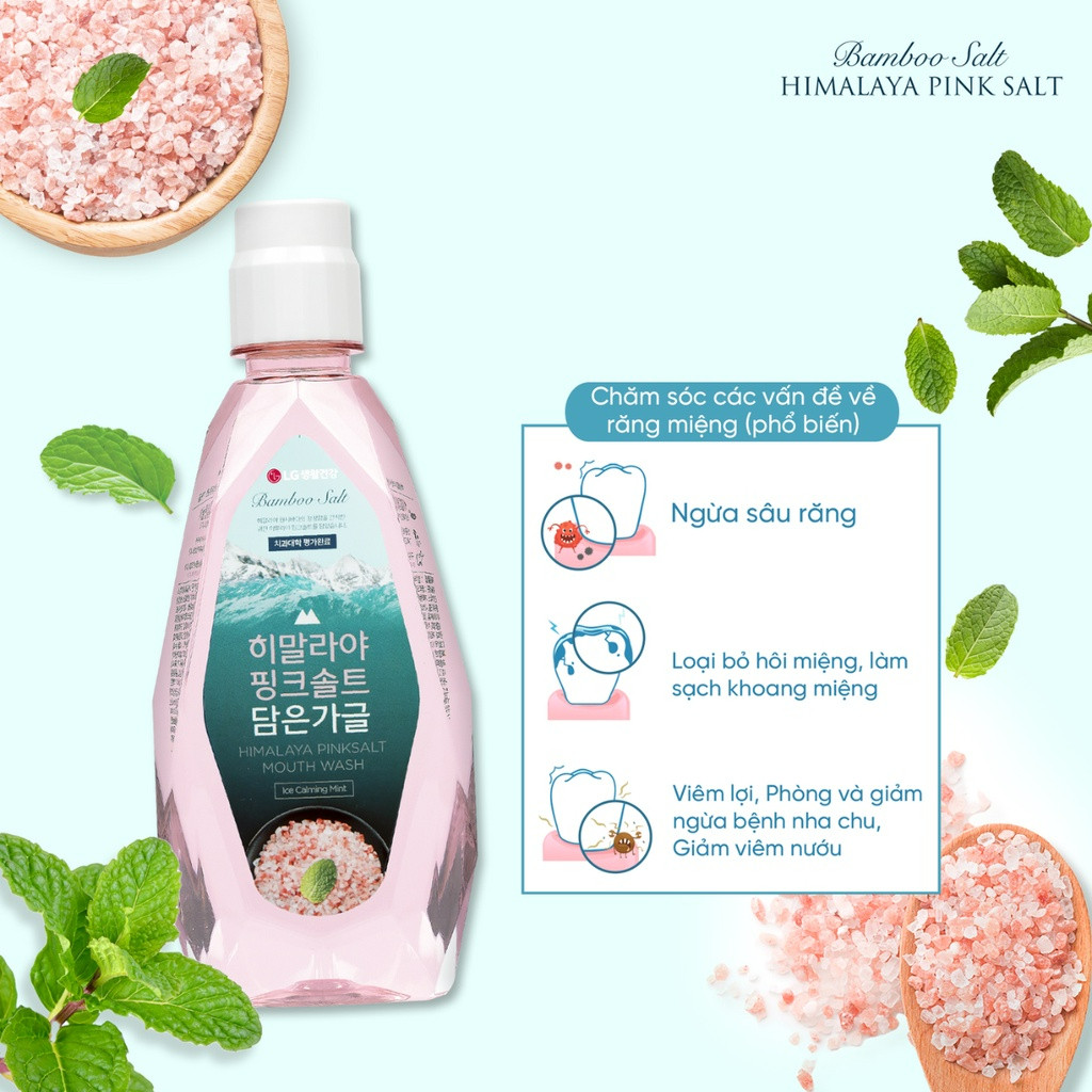 Mô tả [ĐỘC QUYỀN 05.05 HANNAH OLALA | MUA 1 TẶNG 2 | Nước súc miệng muối hồng 320ml - 4