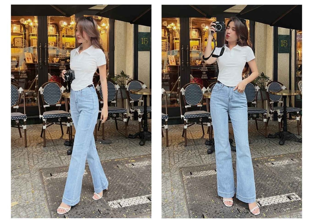 Mô tả BBSTORE’S Quần Jean Ống Loe Tôn Dáng - BBQ1671S - 6