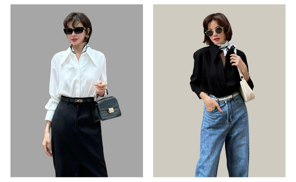 Mô tả BBSTORE'S Áo Sơ Mi Tay Dài Form Rộng Hiện Đại Và Cá Tính - A3665 - 1