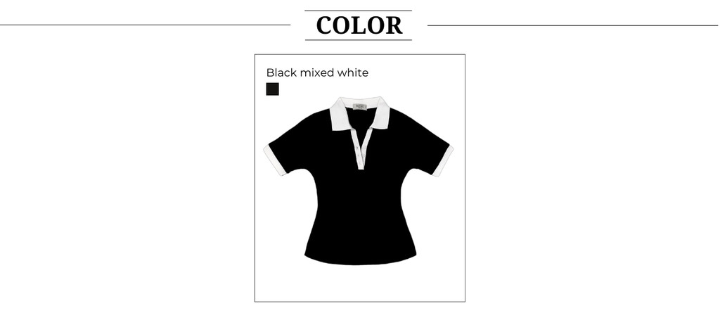 Mô tả BBSTORE’S Áo Thun Polo Tay Ngắn Phối Cổ Trắng Thanh Lịch - A4033A - 2