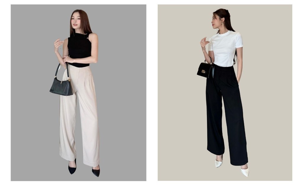 Quần Suông Công Sở BBSTORE’S Q3341 Màu Đen