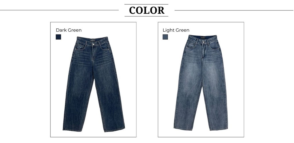 Mô tả BBSTORE’S Quần Jean Suông Form Dài Tôn Dáng - Q2183S - 2