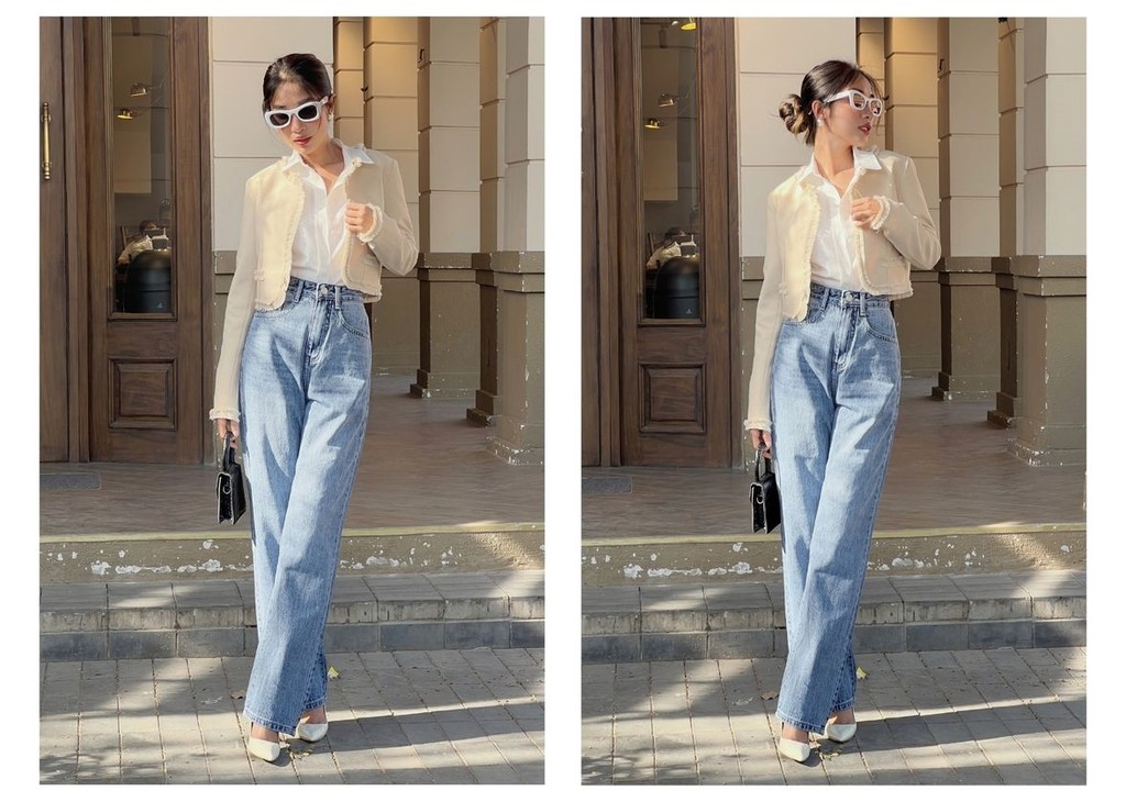 Mô tả BBSTORE’S Quần Jean Suông Form Dài Tôn Dáng - Q2183S - 6