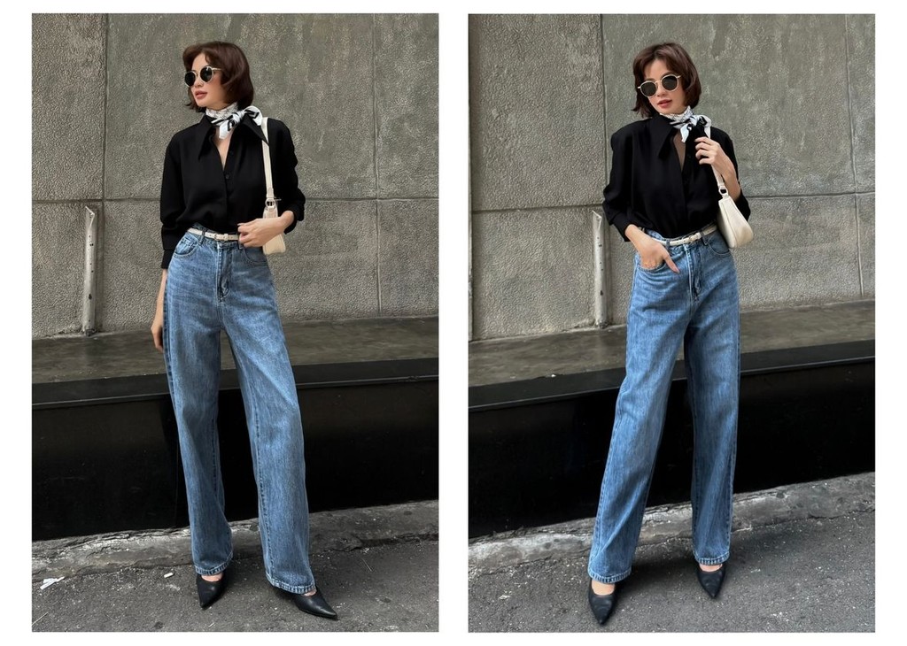 Mô tả BBSTORE’S Quần Jean Suông Form Dài Tôn Dáng - Q2183S - 8