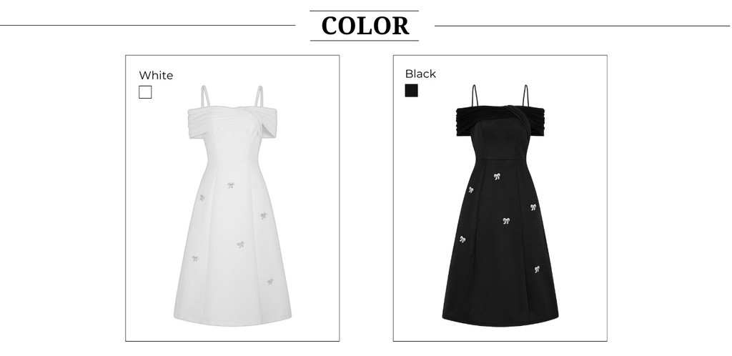 Mô tả BBSTORE’S Đầm Dài Dự Tiệc 2 Dây Trễ Vai Phối Nơ Đá Sang Trọng - D3054 - 2