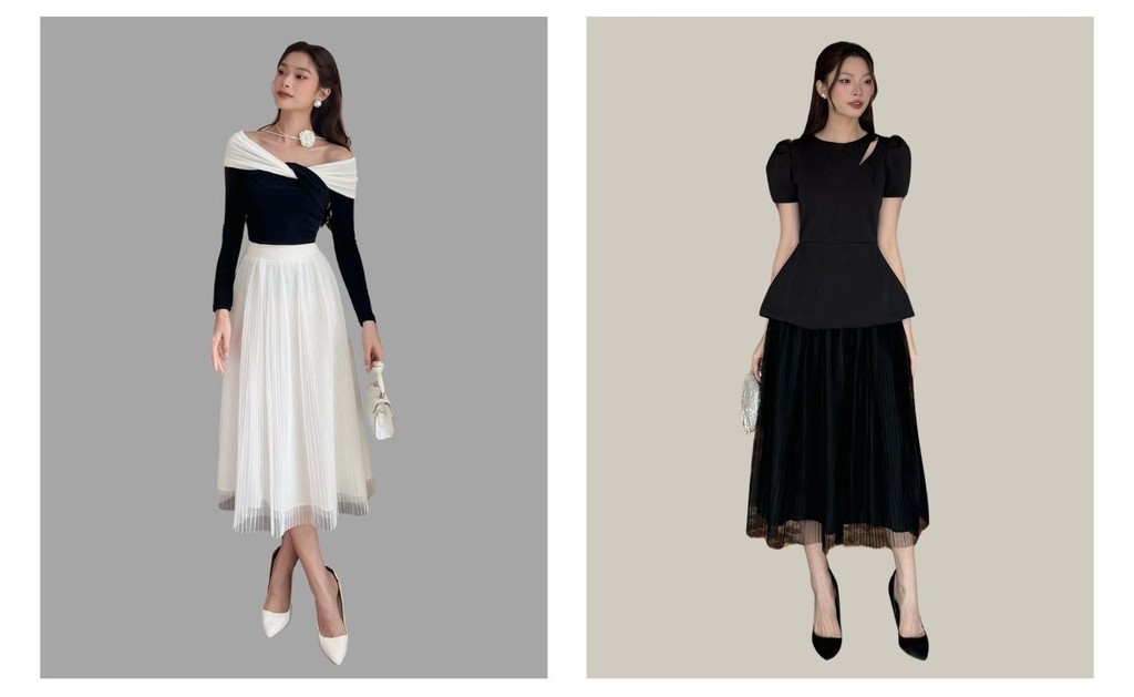 Mô tả BBSTORE’S Chân Váy Xếp Ly Sang Trọng Đi Làm Dự Tiệc - V1629 - 1