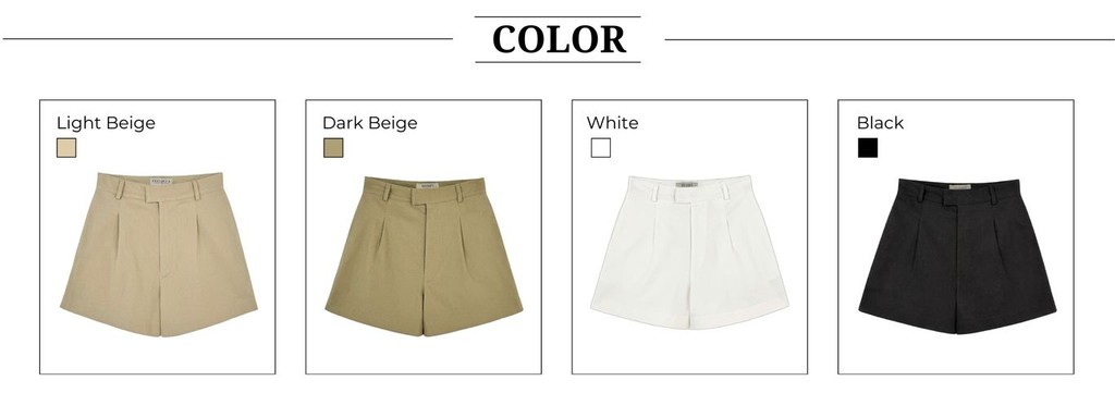 Mô tả BBSTORE’S Quần Short Kaki Lưng Cao Bản Đỉa Nhỏ Thanh Lịch - Q3117 - 2