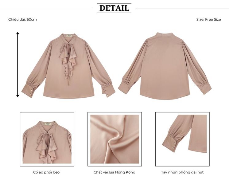 Mô tả BBSTORE’S Áo Sơ Mi Công Sở Phối Bèo Sang Trọng - CSA1454 - 3