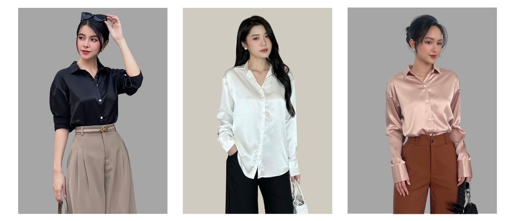 Mô tả BBSTORE’S Áo Sơ Mi Công Sở Vải Lụa Mát Không Nhăn - TK18 - 1