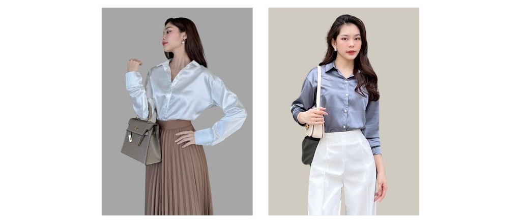Mô tả BBSTORE’S Áo Sơ Mi Công Sở Vải Lụa Mát Không Nhăn - TK18 - 2