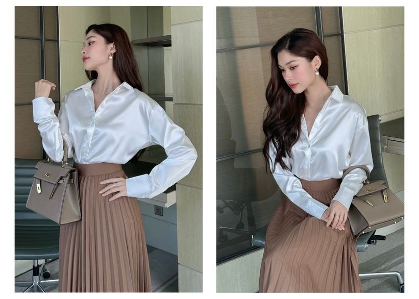 Mô tả BBSTORE’S Áo Sơ Mi Công Sở Vải Lụa Mát Không Nhăn - TK18 - 6