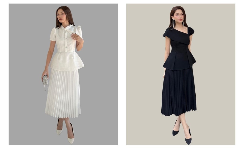 Mô tả BBSTORE’S Chân Váy Dài Công Sở Xếp Ly Thanh Lịch - TK266 - 1