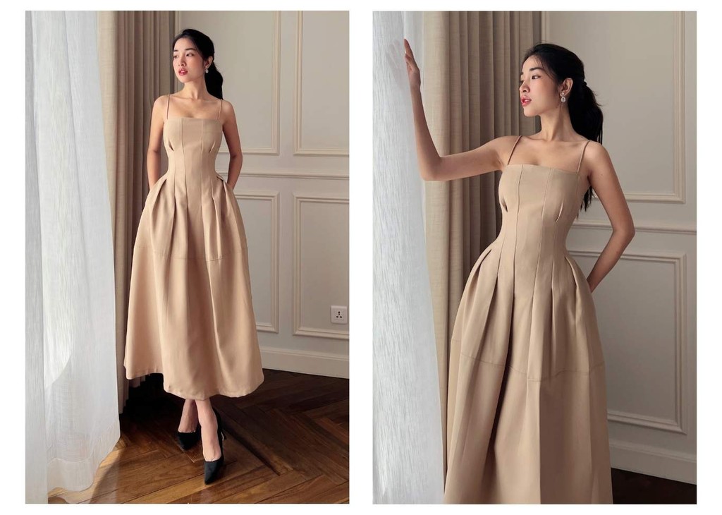 Mô tả BBSTORE’S Đầm Dài Dự Tiệc 2 Dây Xòe Phồng Cùng Tùng Váy Xếp Ly Sang Trọng - TK133 - 7