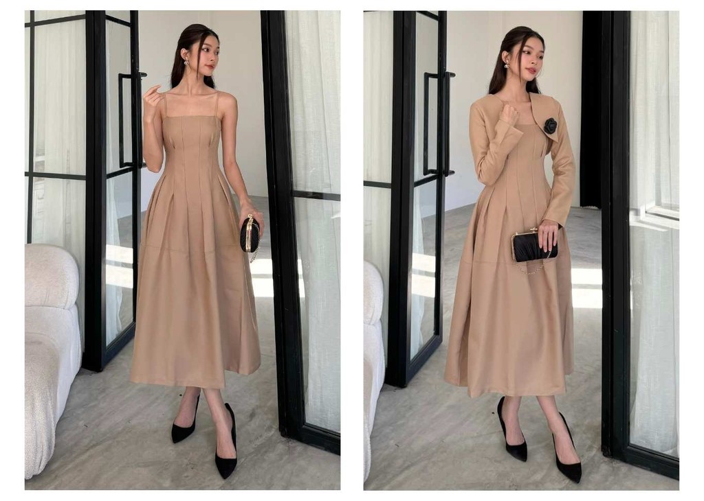 Mô tả BBSTORE’S Đầm Dài Dự Tiệc 2 Dây Xòe Phồng Cùng Tùng Váy Xếp Ly Sang Trọng - TK133 - 8