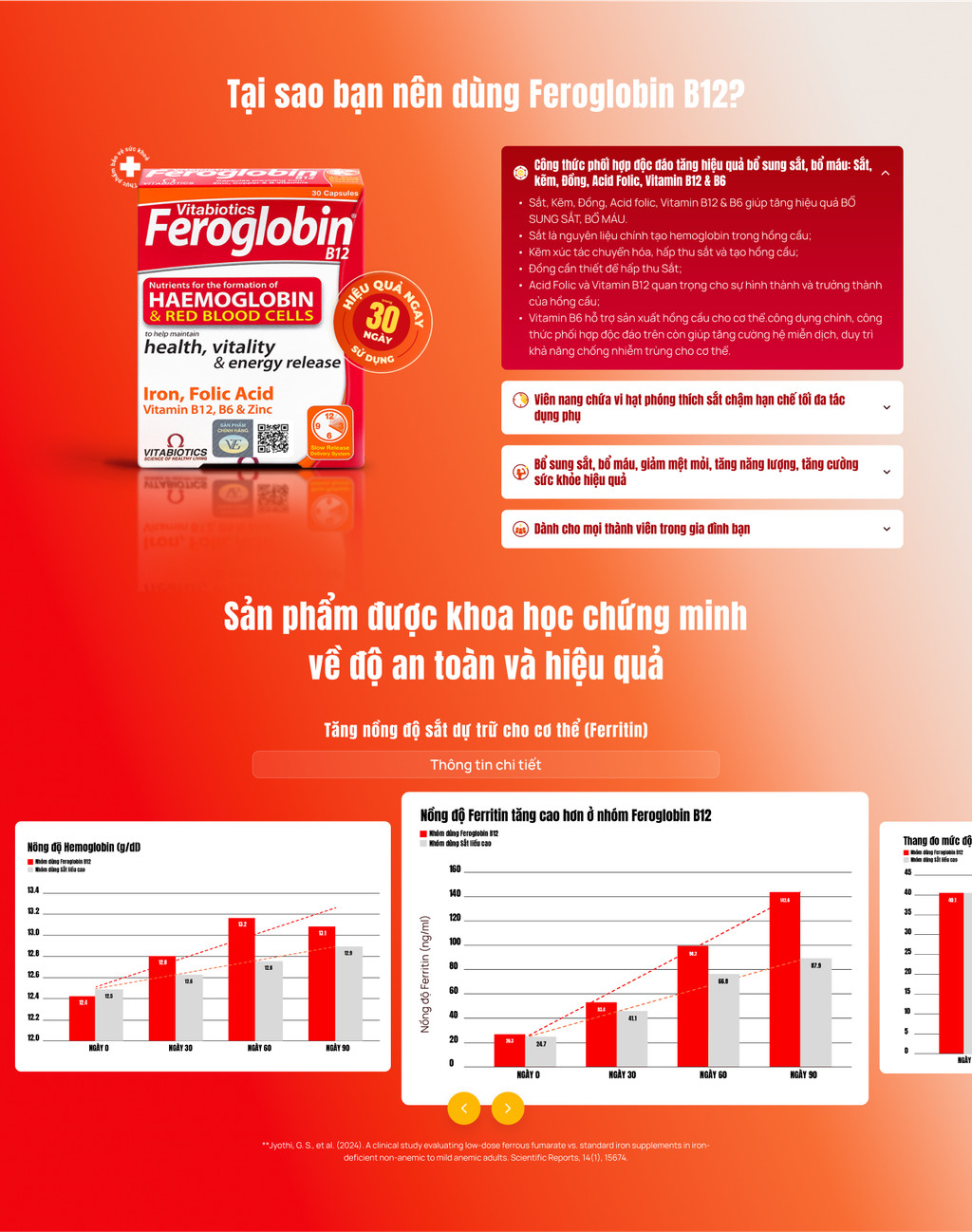 Mô tả Bộ Sản Phẩm Vitabiotics Cho Mẹ Mang Thai, Cho Con Bú Pregnacare Max Và Feroglobin B12 Bổ Sung Vitamin, Sắt - 6