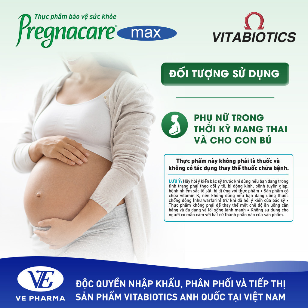 Mô tả Bộ Sản Phẩm Vitabiotics Cho Mẹ Mang Thai, Cho Con Bú Pregnacare Max Và Feroglobin B12 Bổ Sung Vitamin, Sắt - 4
