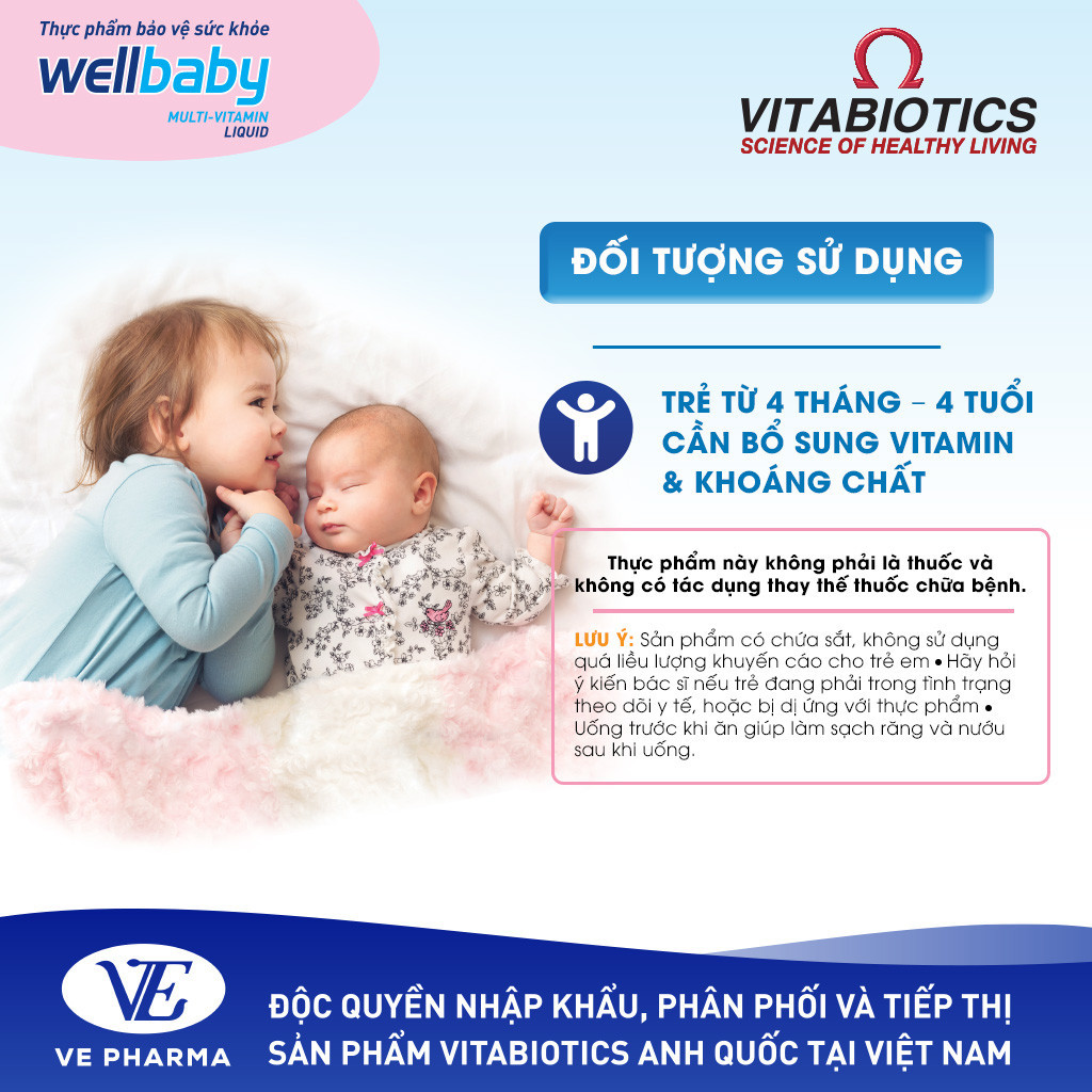Mô tả Siro Uống Cho Bé Vitabiotics WELLBABY Multi-Vitamin Liquid Vị Cam Mạch Nha Ngon Miệng, Tăng Cường Sức Đề Kháng 150ml - 2