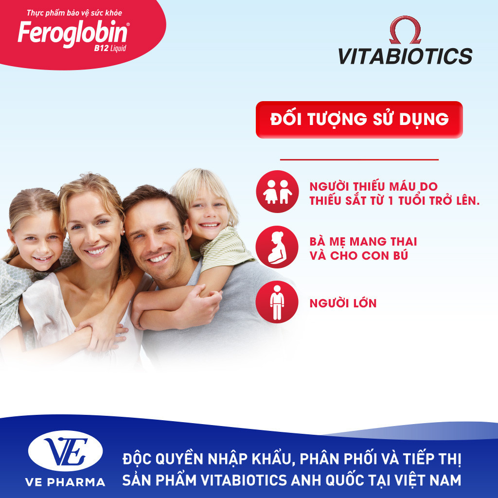 Mô tả Siro Bổ Máu Vitabiotics FEROGLOBIN B12 Cung Cấp Sắt Hỗ Trợ Tăng Khả Năng Tạo Máu, Nâng Cao Sức Đề Kháng 200ml - 1
