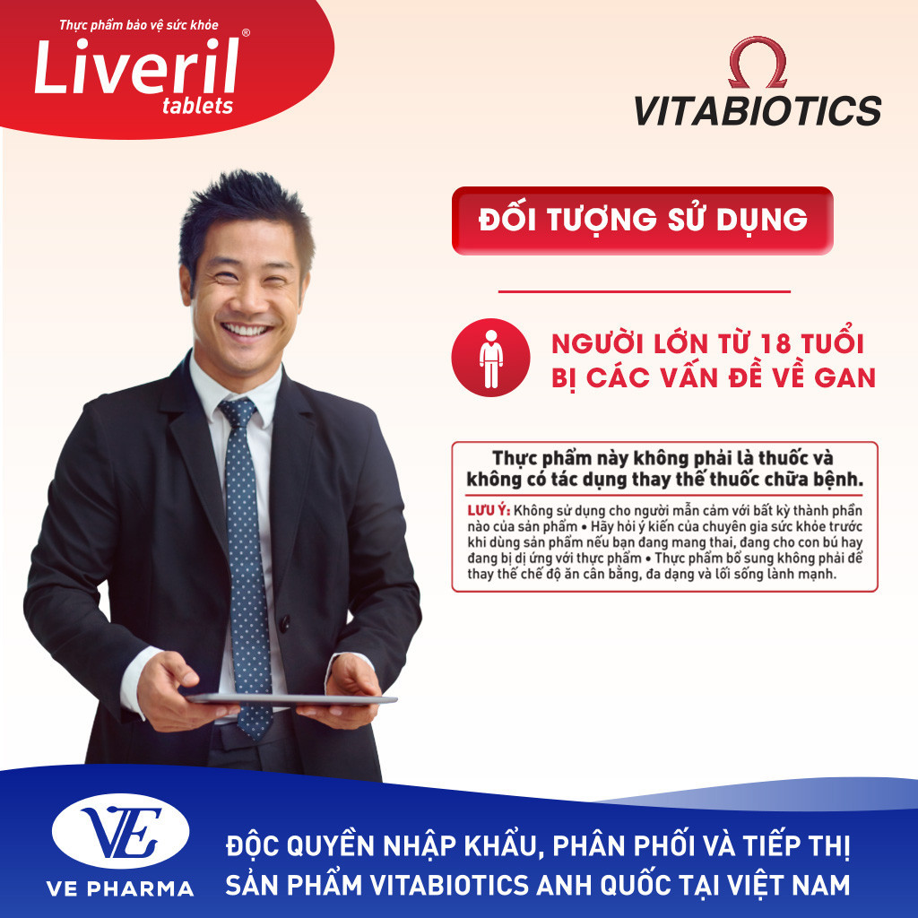 Mô tả Viên Uống Giải Độc Gan Vitabiotics LIVERIL Bổ Sung Khoáng Chất Hỗ Trợ Chức Năng Gan, Tăng Cường Sức Đề Kháng 30 Viên - 1