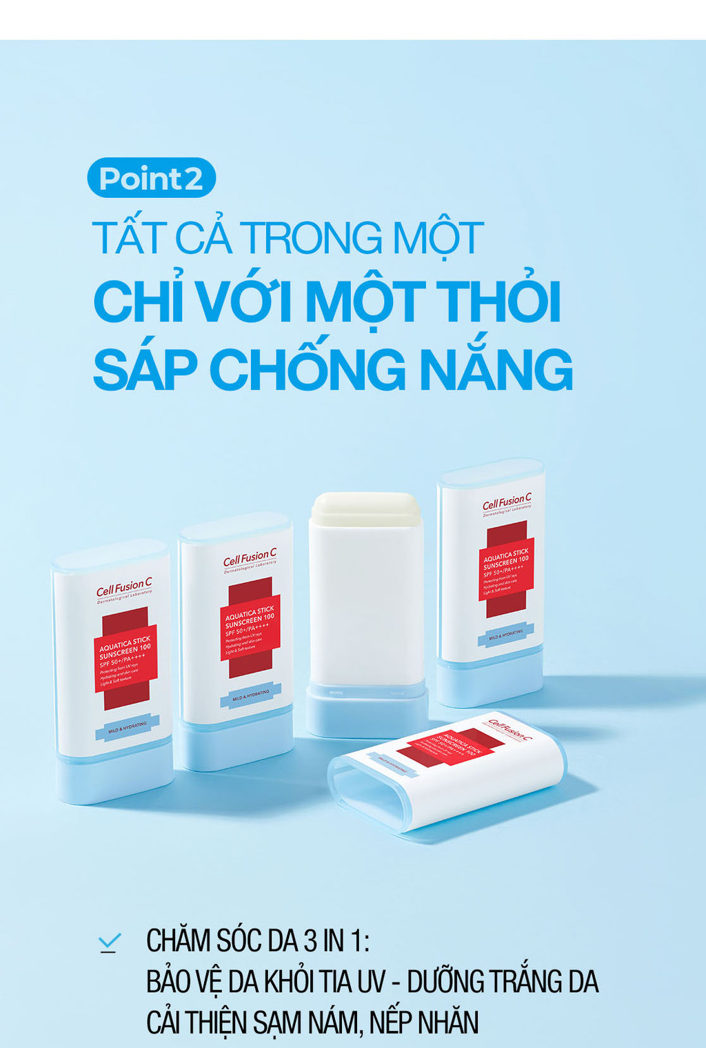 Mô tả Sáp Chống Nắng Cấp Ẩm & Dịu Da Cell Fusion C Aquatica Stick Sunscreen 100 SPF 50+/PA++++ - 5