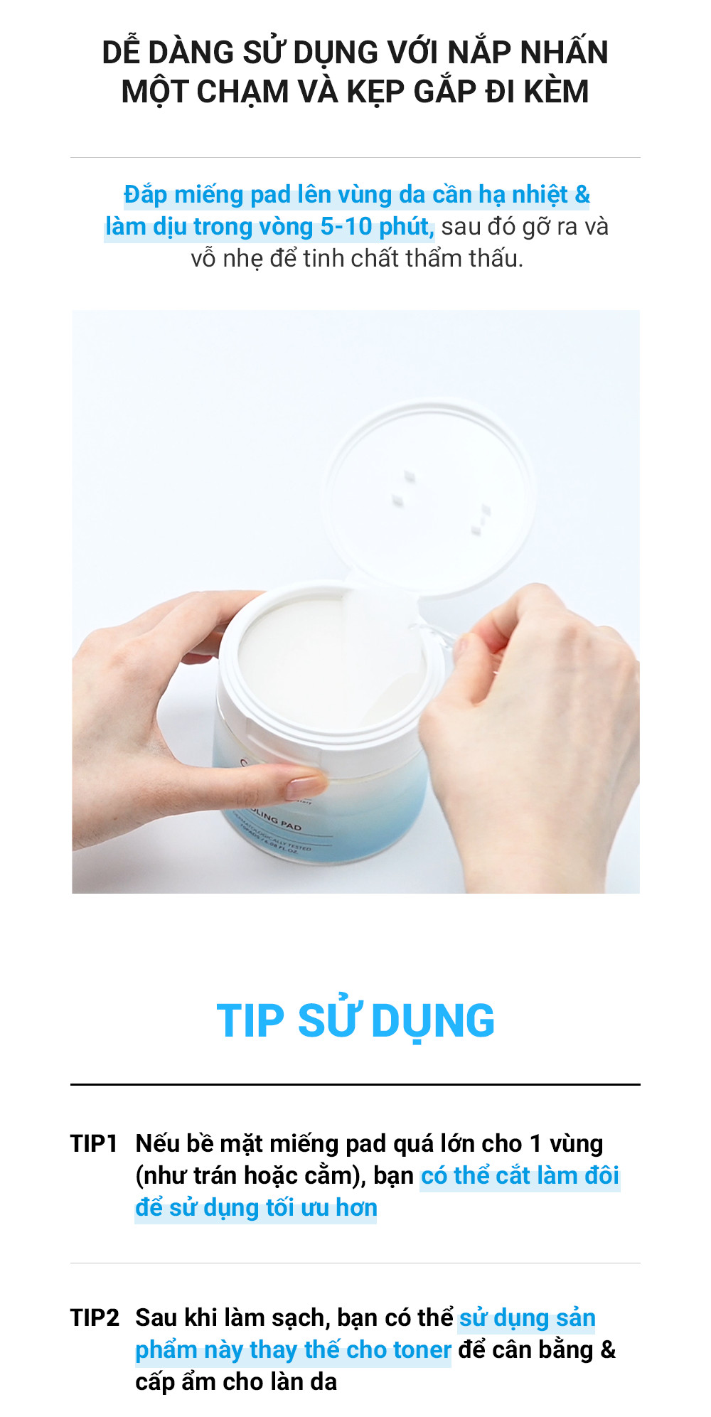 Mô tả Toner Pad Hạ Nhiệt & Làm Dịu Da Khẩn Cấp Cell Fusion C Cooling Pad 70 miếng - 11