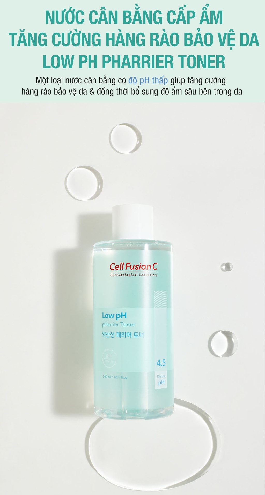 Mô tả Nước Cân Bằng Cấp Ẩm Tăng Cường Hàng Rào Bảo Vệ Da Cell Fusion C Low pH Pharrier Toner 300ML - 1