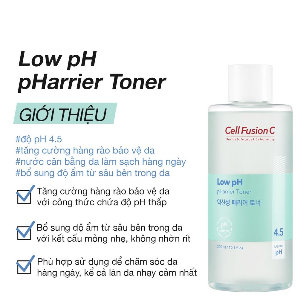 Mô tả Nước Cân Bằng Cấp Ẩm Tăng Cường Hàng Rào Bảo Vệ Da Cell Fusion C Low pH Pharrier Toner 300ML - 2