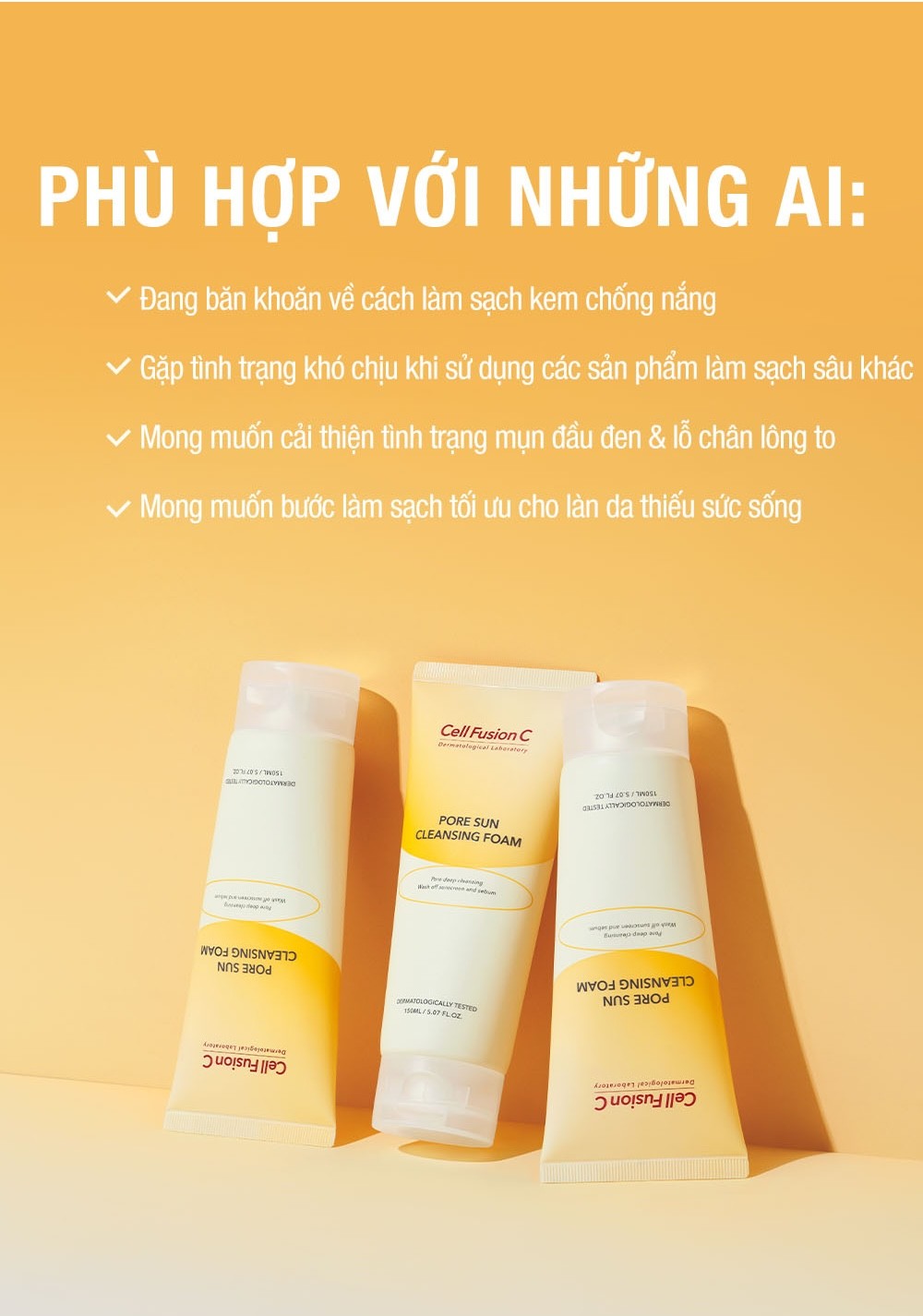 Mô tả Sữa Rửa Mặt 5 trong 1 Cell Fusion C Pore Sun Cleansing Foam 150ML - 8