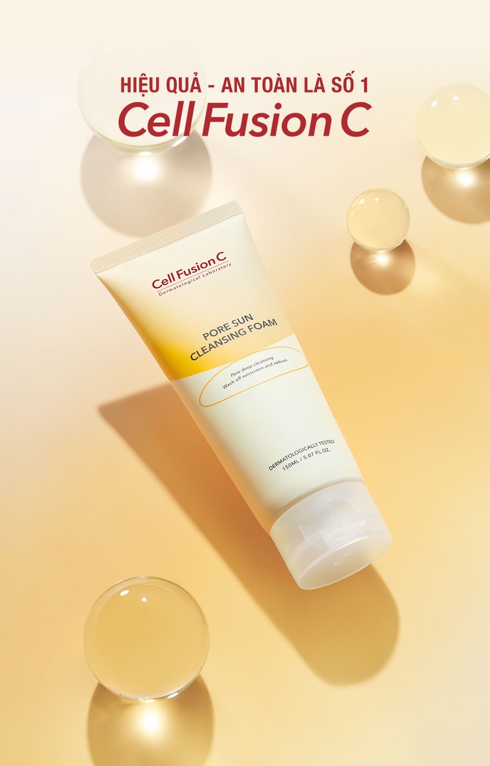 Mô tả Sữa Rửa Mặt 5 trong 1 Cell Fusion C Pore Sun Cleansing Foam 150ML - 10