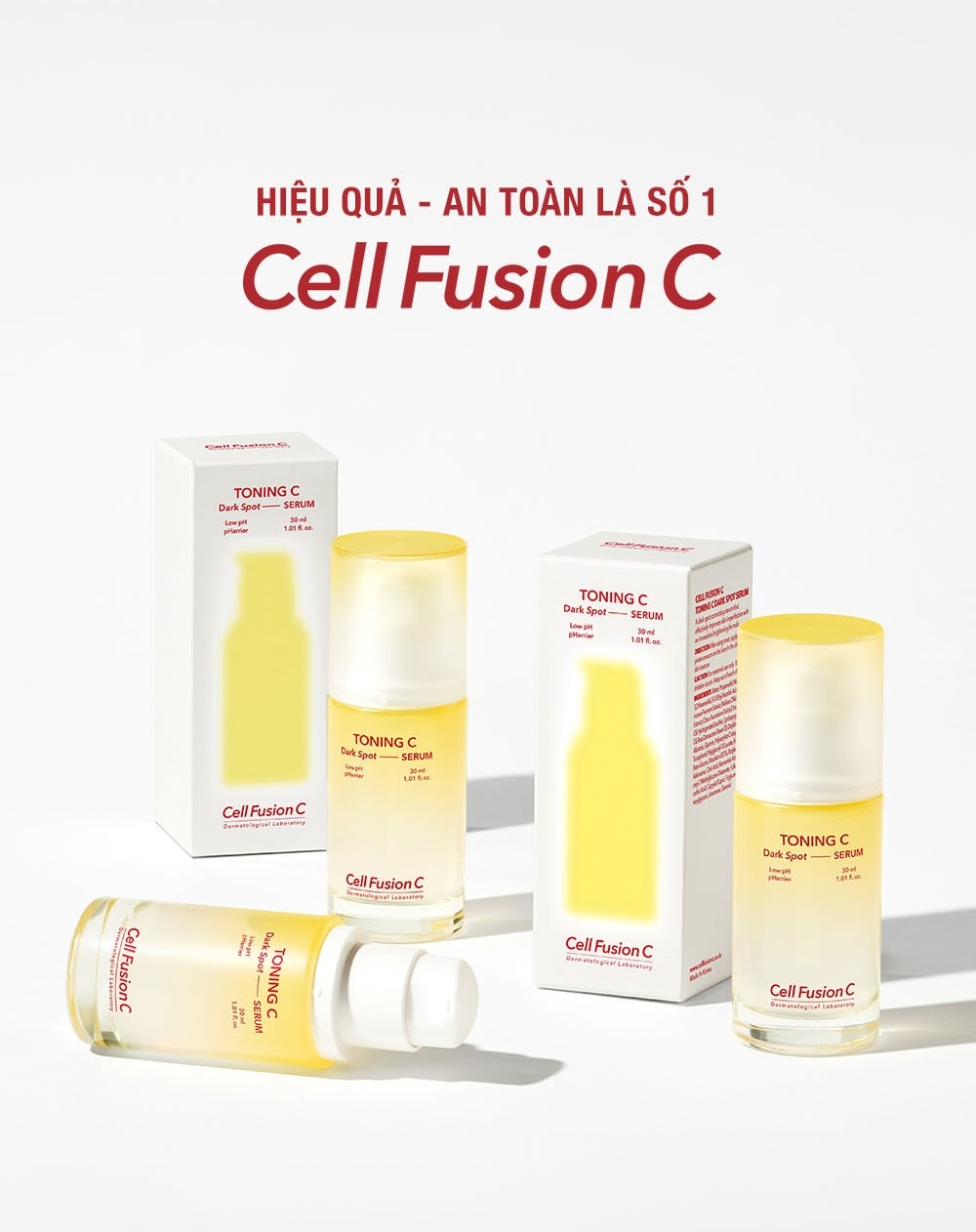 Mô tả Tinh Chất Dưỡng Trắng, Cải Thiện Sạm Nám Cell Fusion C Toning C Dark Spot Serum 10ML - 12