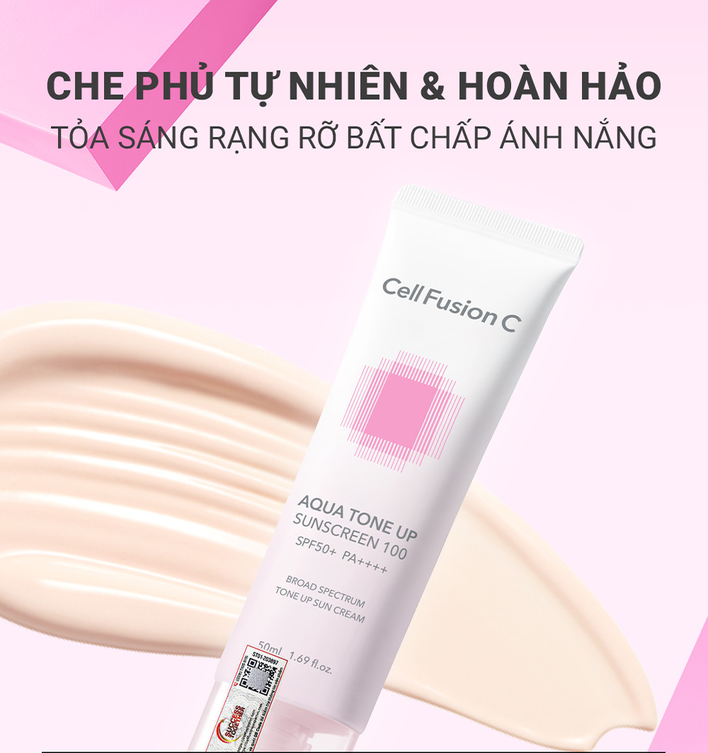 Mô tả Kem Chống Nắng Nâng Tone Cấp Ẩm Căng Bóng Cho Mọi Loại Da Cell Fusion C Aqua Tone Up Sunscreen 100 SPF50+ PA++++ - 4
