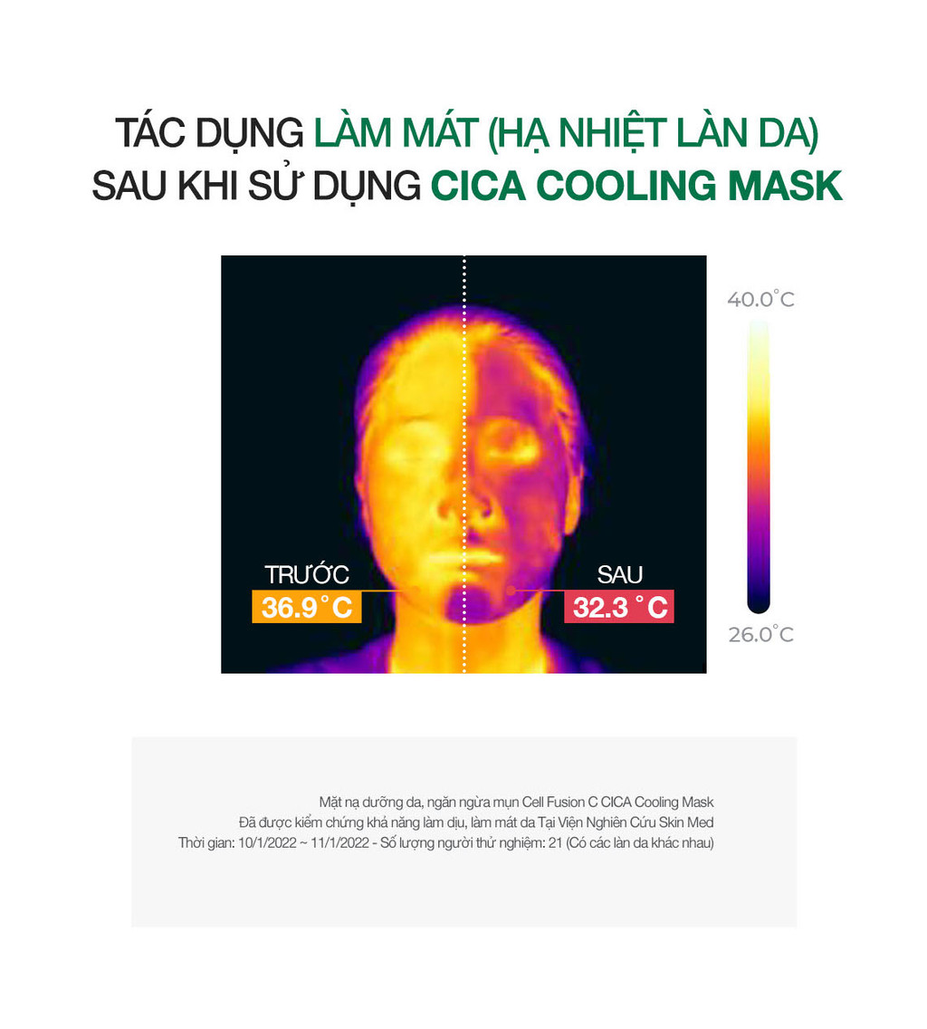 Mô tả Mặt Nạ Dưỡng Da Hạ Nhiệt Giảm Mụn Cell Fusion C Cica Cooling Mask - 3