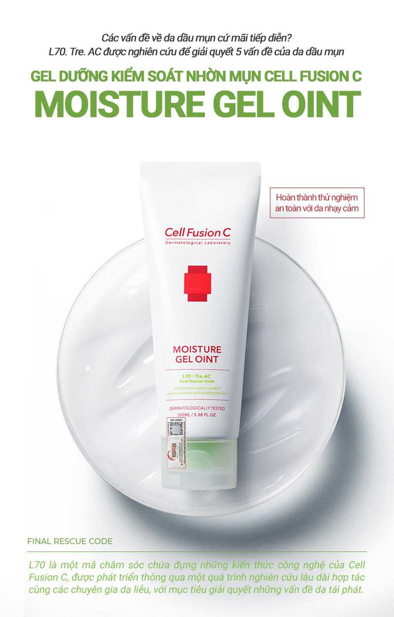 Mô tả Gel Dưỡng Kiểm Soát Nhờn Mụn Cell Fusion C Moisture Gel Oint 100ML - 1
