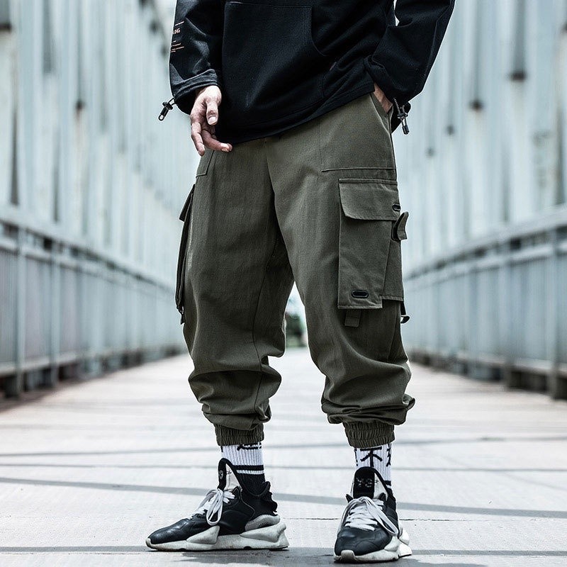 Mô tả Quần yếm hip hop dáng rộng phong cách chức năng nam IELGY - 1