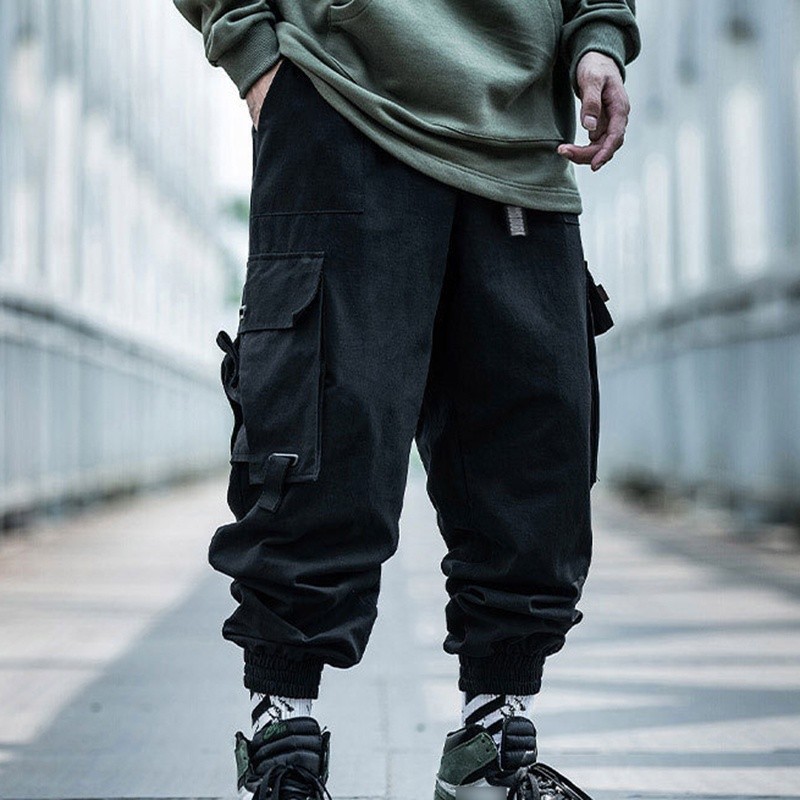 Mô tả Quần yếm hip hop dáng rộng phong cách chức năng nam IELGY - 4