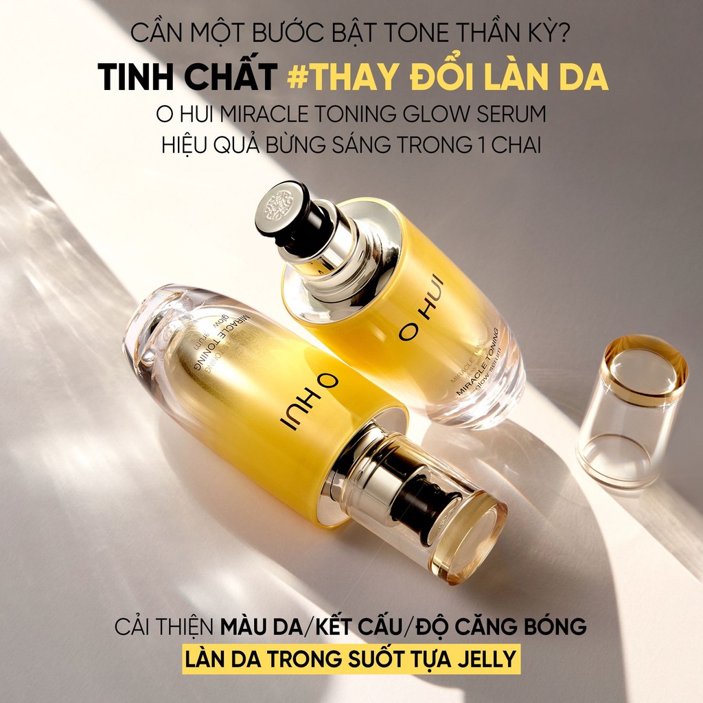 Mô tả Tinh chất sáng da căn bóng chứa AHA/PHA giúp da săn chắc rạng rỡ Ohui Miracle Toning Glow Serum 50ML - 1