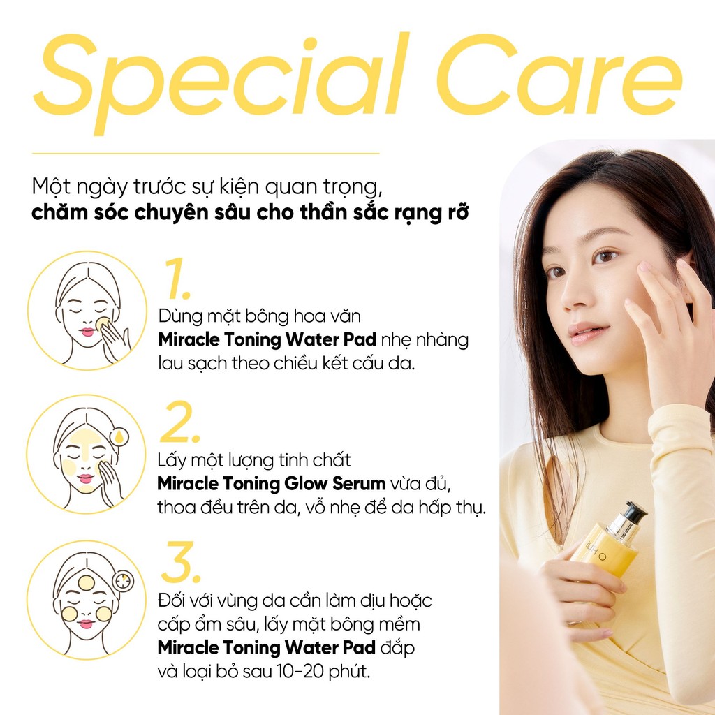 Mô tả Tinh chất sáng da căn bóng chứa AHA/PHA giúp da săn chắc rạng rỡ Ohui Miracle Toning Glow Serum 50ML - 7
