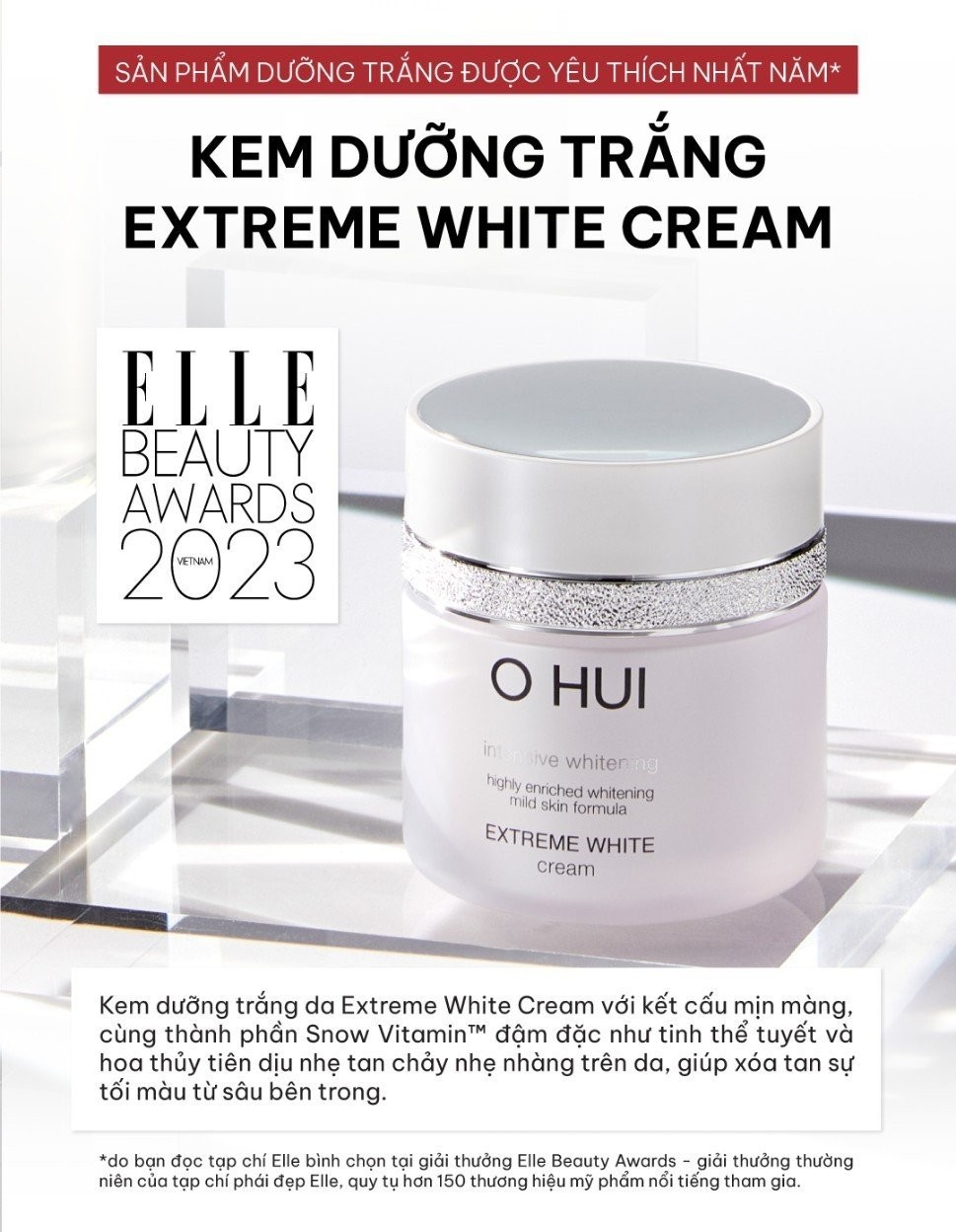 Mô tả Kem dưỡng trắng OHUI Extreme White Cream 50ml - 1