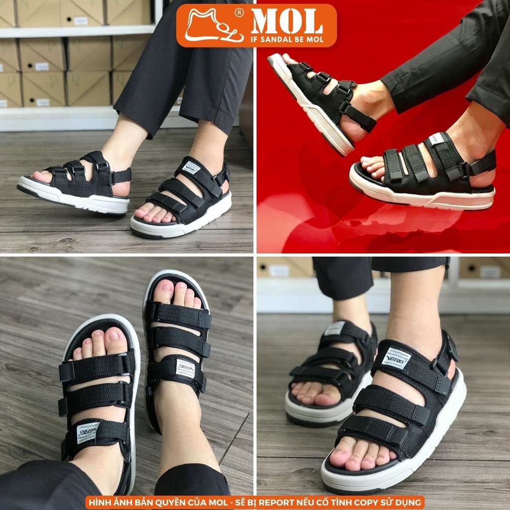 Mô tả Sandal nam nữ unisex Vento 3 quai ngang NV1001B big size 44 45 | Vento  Capella NV1001 SD1001 - 6