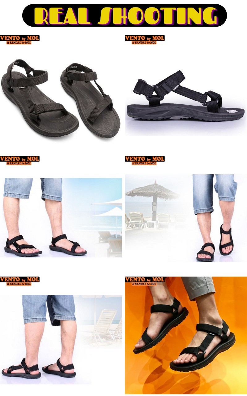 Mô tả Sandal nam Vento quai ngang NV25B màu đen có big size 44 45 (Form to) | Vento  NV25 SD25 - 3