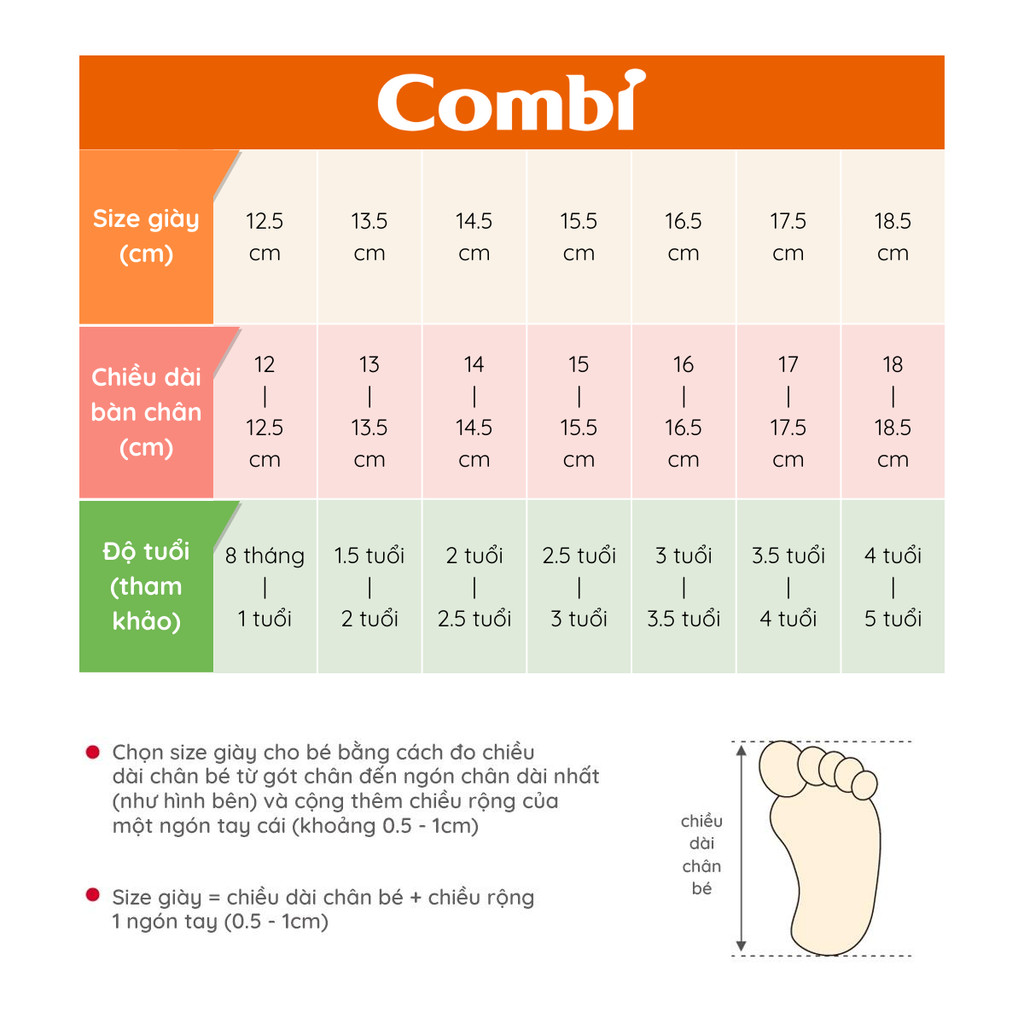 Mô tả Giày Combi S-Go đế định hình chống bàn chân bẹt 24AW01 màu ghi - 7