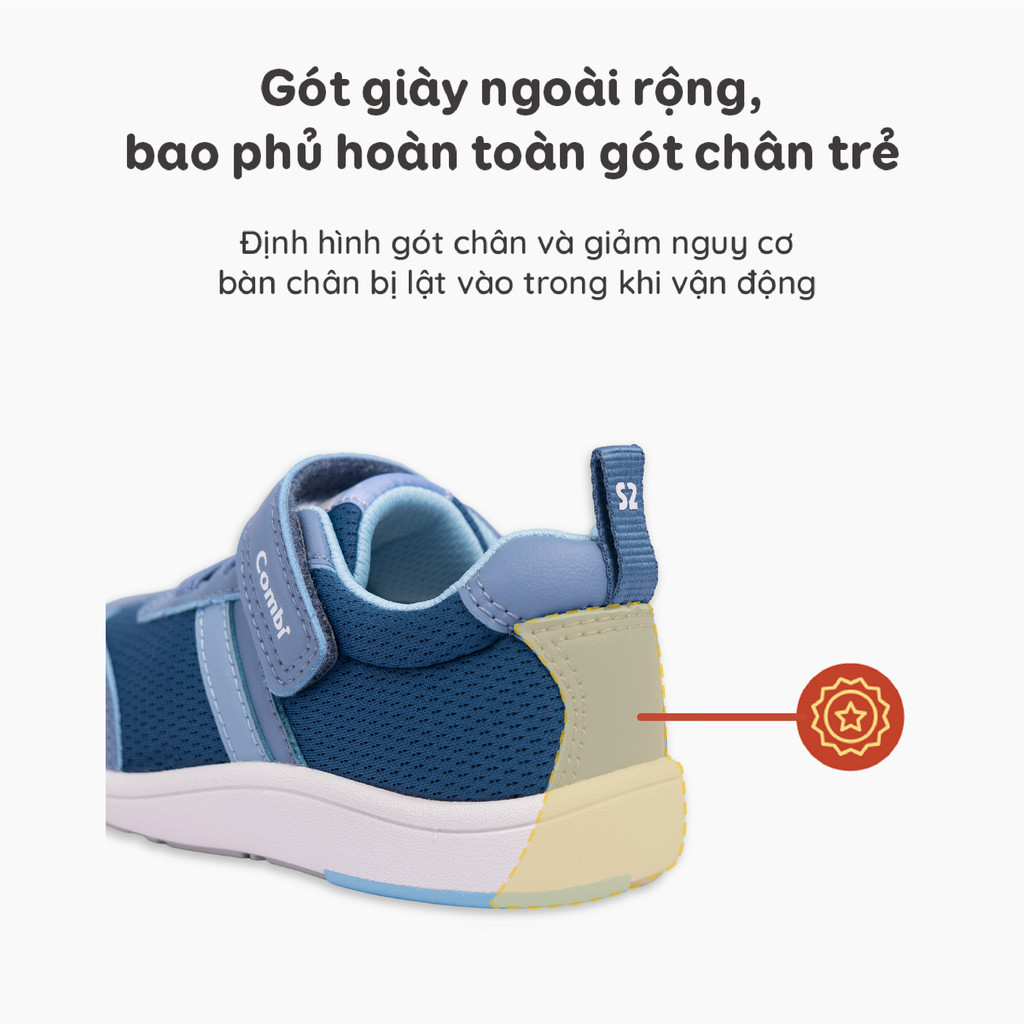 Mô tả Giày Combi S-Go đế định hình chống bàn chân bẹt 24AW01 màu xanh - 4
