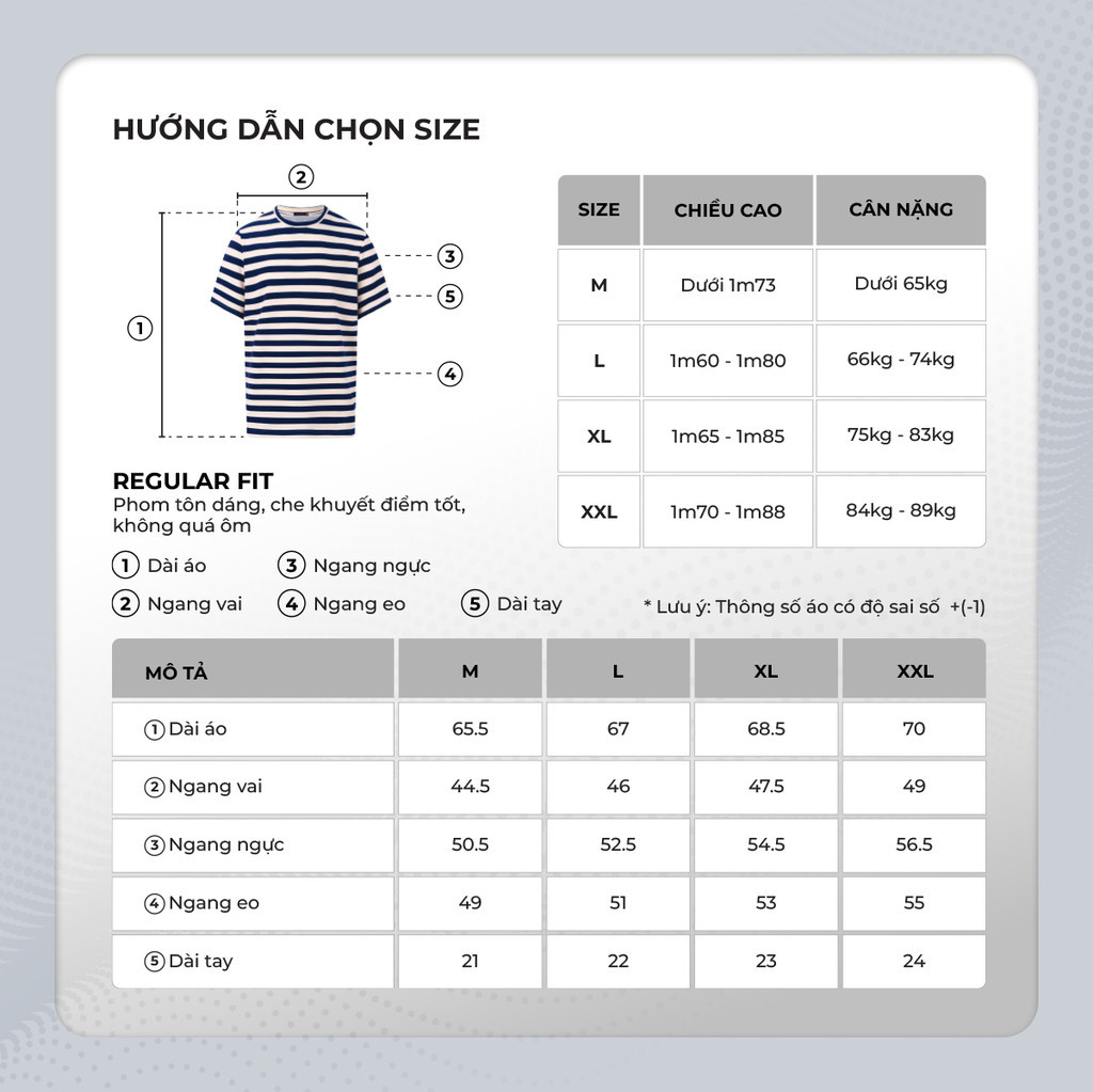 Mô tả Áo thun nam cổ tròn kẻ sọc TSHIRT TOBY, BST TỪ NHÀ RA PHỐ, vải Cotton cvc, đứng form POLOMANOR - 7