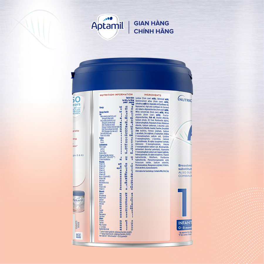Mô tả Sữa Công Thức Aptamil Profutura Duobiotik 1 Dành Cho Trẻ Từ 0-6 Tháng Tuổi (800g) - 3