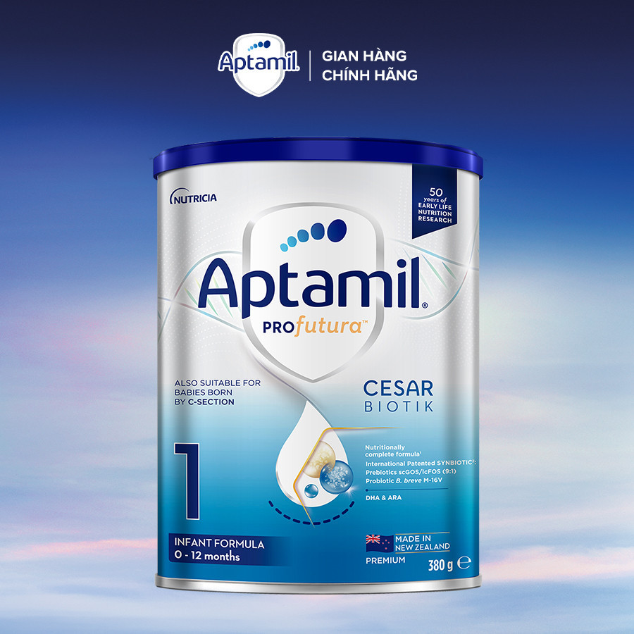 Mô tả Sữa bột Aptamil Profutura Cesarbiotik New Zealand số 1 380g - Synbiotic độc quyền - 1